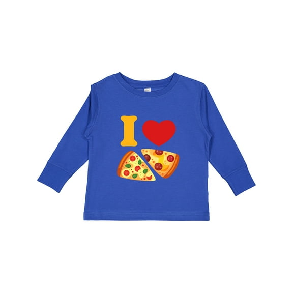 Inktastic I Love Pizza Boys or Girls Long Sleeve Toddler T-Shirt