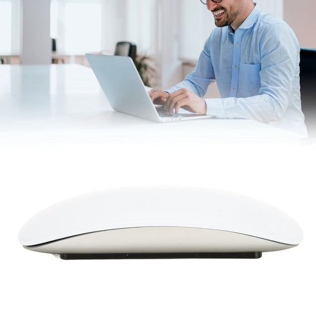 Mouse, ABS Metal Ergonomic Compact Low Decibel Type C Interface Touch Wheel Design Office Mouse for Computer for Tablets White