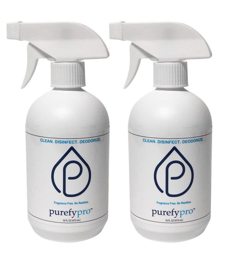 Purefypro Disinfectant Spray (16oz, 2 Pack) Eliminate 99.9999 Virus and Germs. No Residue