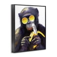 thumbnail image 3 of Stupell Industries Cool Monkey with Disco Banana Animals Painting Black Framed Art Print Wall Art, 11 x 14, 3 of 8