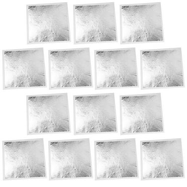 Milisten Silver Foil Leaf for Artistic Craft Decorations Non-Edible 200Pcs