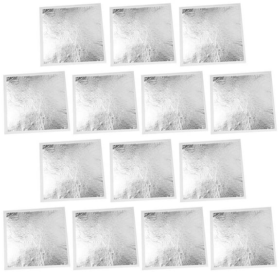 Milisten Silver Foil Leaf for Artistic Craft Decorations Non-Edible 200Pcs