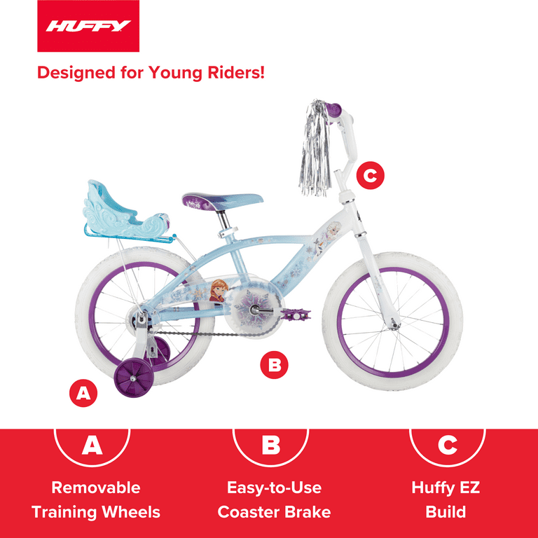 Disney Frozen 16-inch Girls' Bike, Ages 4+ Years,  by Huffy