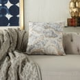 thumbnail image 4 of Inspire Me Home Decor 18" Velvet Metallic Marble Throw Pillow in Light Gray, 4 of 6