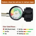 thumbnail image 4 of 6 Feet Propane Adapter Hose with Gauge, 1lb to 20lb Adapter Converts 1lb Appliances to 5-40lb Tanks, Stainless Steel Braided Hose for Blackstone Griddle, Weber Q, Coleman Grill, Buddy Heaters, 4 of 7
