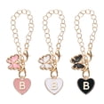 thumbnail image 1 of Uxcell 3 piezas de accesorios de encanto de letras para taza de tumbler, encanto de botella de agua en forma de corazón (letra B), 1 of 6