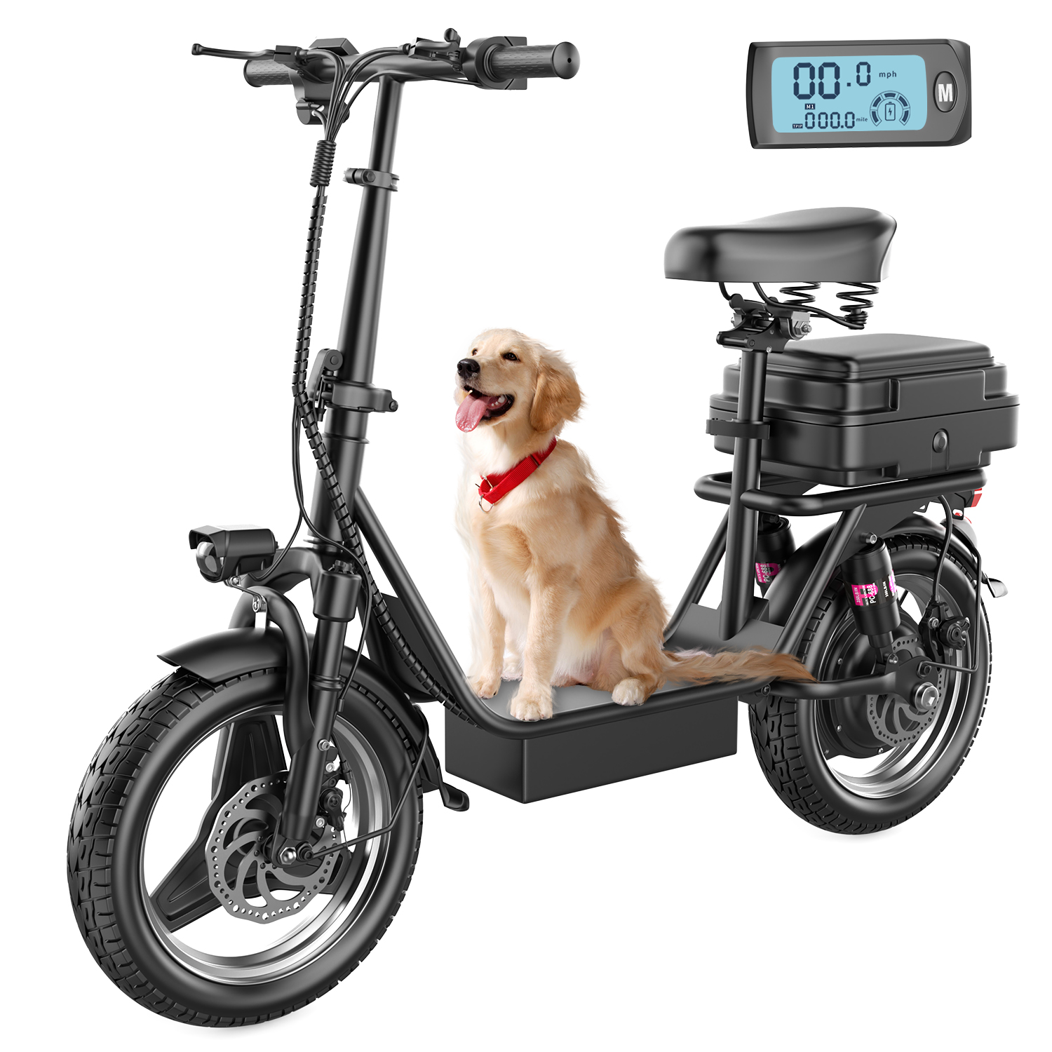 AZHAR Electric Scooter with Seat, 1200W Motor, Up to 25 MPH and 45 Miles Range, 48V 15AH Battery