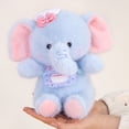 thumbnail image 5 of Stuffed Animal, Elephant Toys, Cute Plush, 10 In, Stuffed Animal for Student, Blue Stuffed Animal, Pink Bow, Ear, Student Toys, Toys, Seated Plush, Nursery Display, 1 Pc, 5 of 6