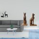 thumbnail image 2 of Estatua de reno de resina, figura de animal, adorno de mesa, sujetalibros de gato, adecuado para oficina, sala de estar, estantería, decoración, regal, 2 of 8