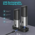 thumbnail image 3 of Ultrean Electric Salt & Pepper Grinder Sets, 2pcs Rechargeable, Adjustable, Stainless Steel Construction, Auto Dust Lids, LED one-hand operation, 3 of 10