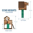 thumbnail image 3 of Backyard Discovery Echo Heights Cedar Wooden Elevated Playhouse, Slide, Play Kitchen, 3 of 13