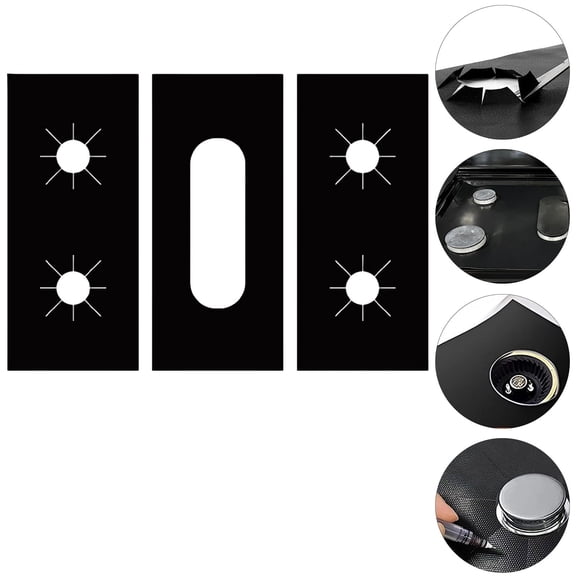 Stove Top Protector Guard - Reusable Non-Stick Stove Burner Liners, Heat-Resistant Glass Fiber Mat, Easy-Clean Cooking Surface Shield, Gas Range Splatter Guard Cover