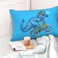 thumbnail image 6 of Disketp Pillow Covers Fun Riding Dinosaur Pattern Throw Pillow Case Cushion Covers,Cushion For Bedroom,Couch,Home-14"X20", 6 of 9