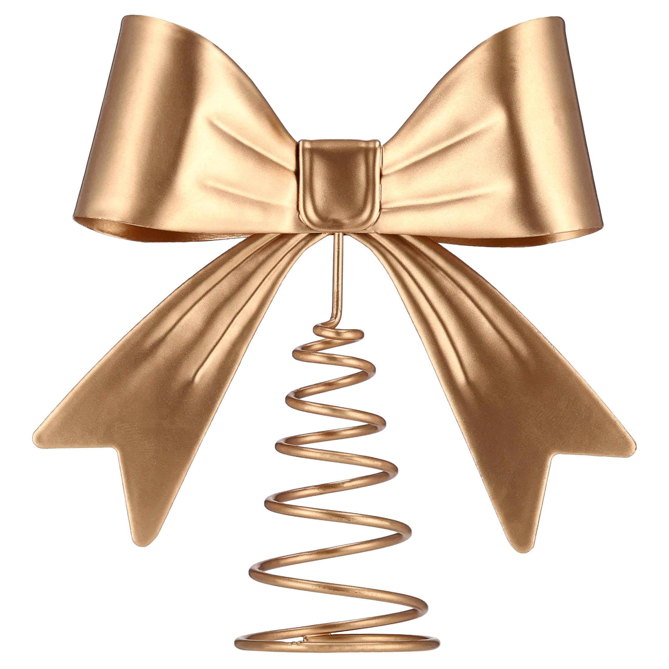 Mini Metal Bow Christmas Tree Topper, Gold, 5", by Holiday Time