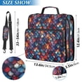 thumbnail image 2 of FORMRS Zipper Binder with Shoulder Strap 2-inch Ring 500 Sheet Capacity File Bag, Purple Dragon Scales Pattern, 2 of 5