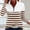 Brown women plus size zip pullover a1, variant on Yrmaups Loose Fit Striped Zip Pullover for Women Daily Wear, Fall Winter Collared Long Sleeve Casual Top, Plus Size Soft Cotton Blend Tee for Work Layering, Pink M