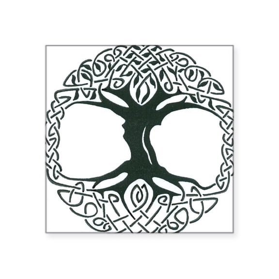 CafePress - Celtic Tree Of Life Square Sticker 3 X 3 - Square Sticker 3" x 3"