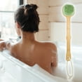thumbnail image 5 of 1Pc Back Scrubber for Shower Bath Silicone Body Brush with Long Handle for Skin Exfoliating Light Green, 5 of 7
