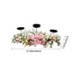 thumbnail image 3 of Corona de peonías artificiales para centro de mesa, ideal para bodas y decoración del hogar | Candelabro de mesa de hierro y plástico de 55 cm con flores artificiales | Blanco o rosa, 3 of 6