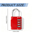 thumbnail image 3 of Combination Lock for Locker, 4 Digit Resettable Password Padlock Zinc Alloy Waterproof Security Red Lock Gym School Locker Lock with Code for Cabinet, 3 of 4