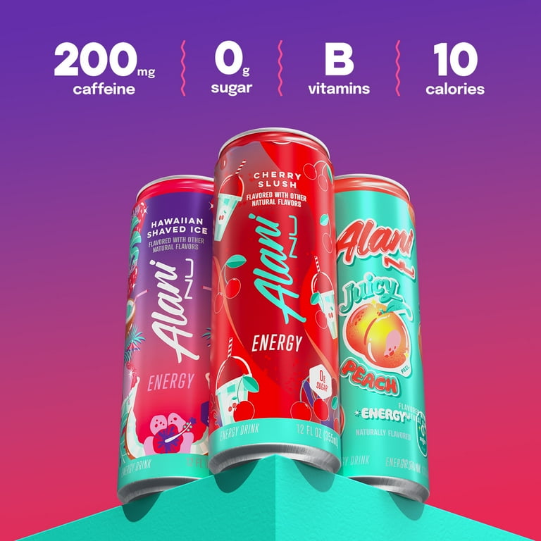 Alani Nu Sugar Free Energy Drink, Variety Pack, Cherry Slush