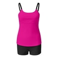 thumbnail image 6 of NMMUED Two Piece Ruched Tankini Swimsuits for Women 2026, Tummy Control Bathing Suit with Shorts Athletic Swimwear Full Coverage Swimsuits for Women Hot Pink M, 6 of 6