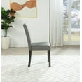thumbnail image 2 of K-Living Orchid 5PCS Solid Wood Dining Set in Dark Grey Color(Table and 4 Chairs), 2 of 6