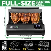 Turbo E Outdoor Electric Grill with Cart & Cover by PlugNGrill