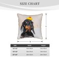 thumbnail image 4 of Kll Dachshund Sitting In Bathtub Decorative Throw Pillow Covers Velvet Soft For Couch Sofa Bedroom Living Room Outdoor -20"X20", 4 of 8