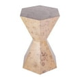 thumbnail image 5 of Butler Specialty Company Billie Burl Wood Hexagon Side Table - Light Burl, 5 of 7