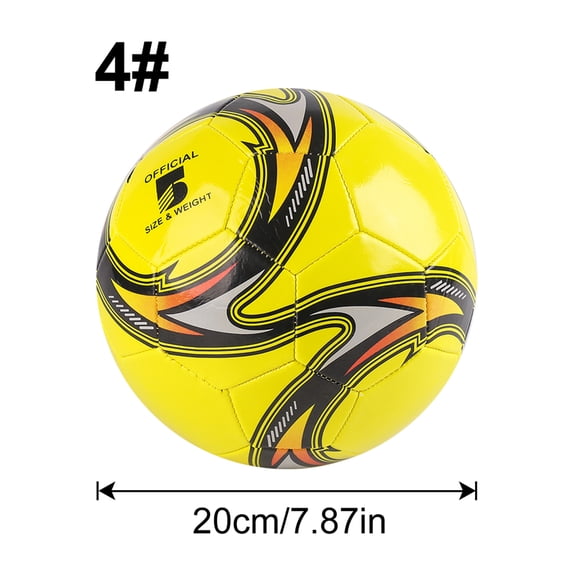1PC A Size 3,4,5 Cyclone Football, Soft Inflatable Yellow Soccer Ball, Suitable for Training and Match Play