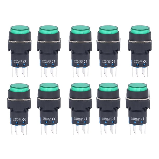 Interruptor Pulsador Momentáneo De 6 Piezas, Montaje De 22 Mm, Para Repuestos De Equipos