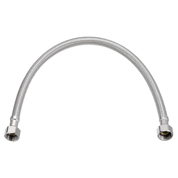 Uxcell 16" Faucet Supply Line Connector, G3/8 Female x G3/8 Female 304 Stainless Steel Water Supply Hose, 1 Pack