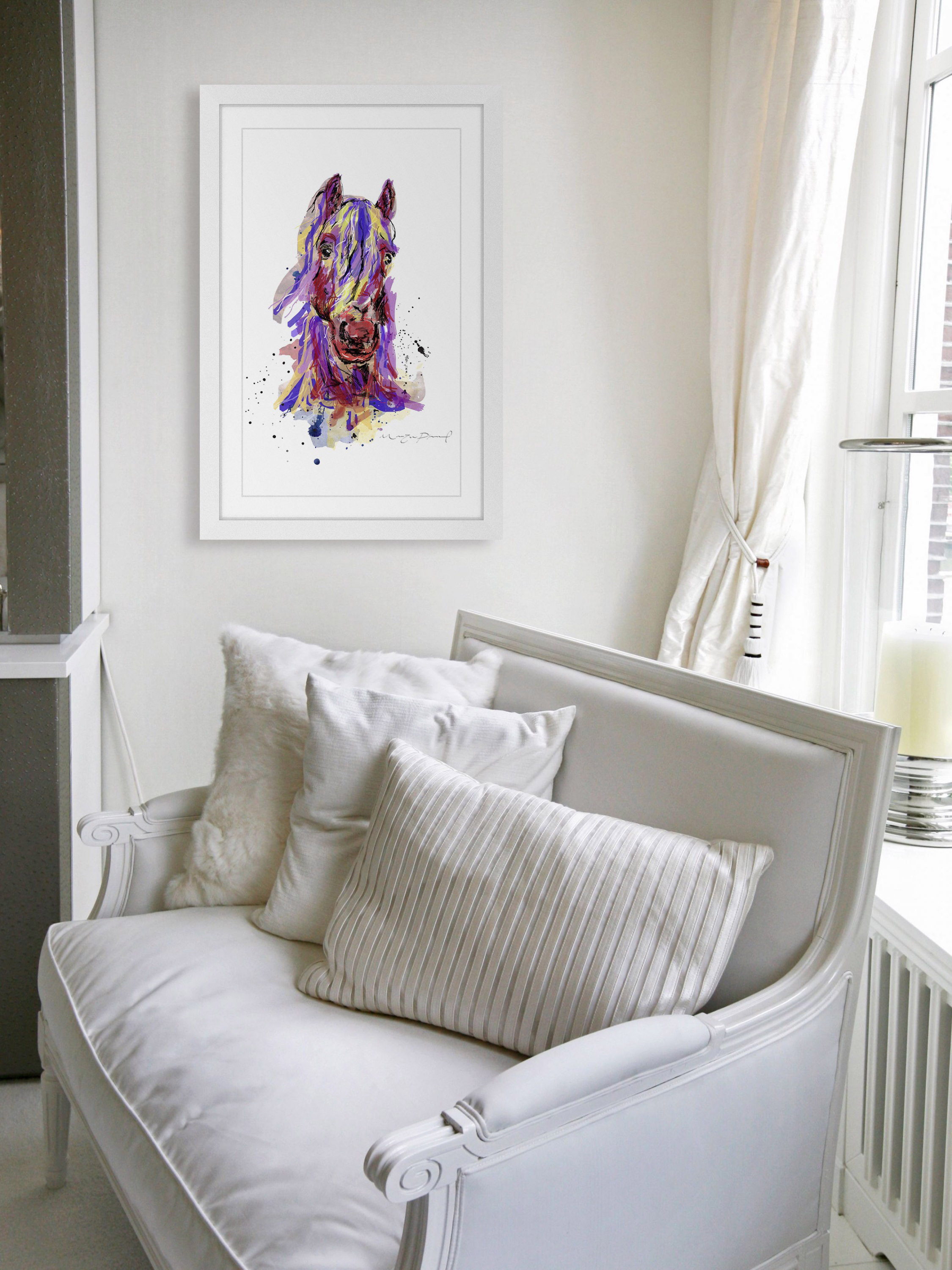 "Cheval" Framed Painting Print
