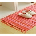 thumbnail image 4 of Nvzi Rag Rug, Machine Washable Cotton Reversible Hand Woven Multi Color Striped(20'' x 31", Orange), 4 of 6