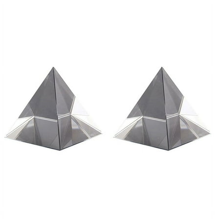 2X Prism Optical Glass Pyramid 40mm High Rectangular Polyhedron Suitable for Teaching Experiments