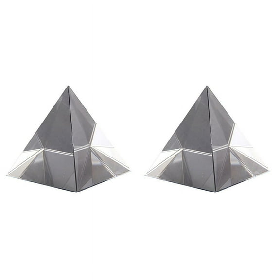 2X Prism Optical Glass Pyramid 40mm High Rectangular Polyhedron Suitable for Teaching Experiments