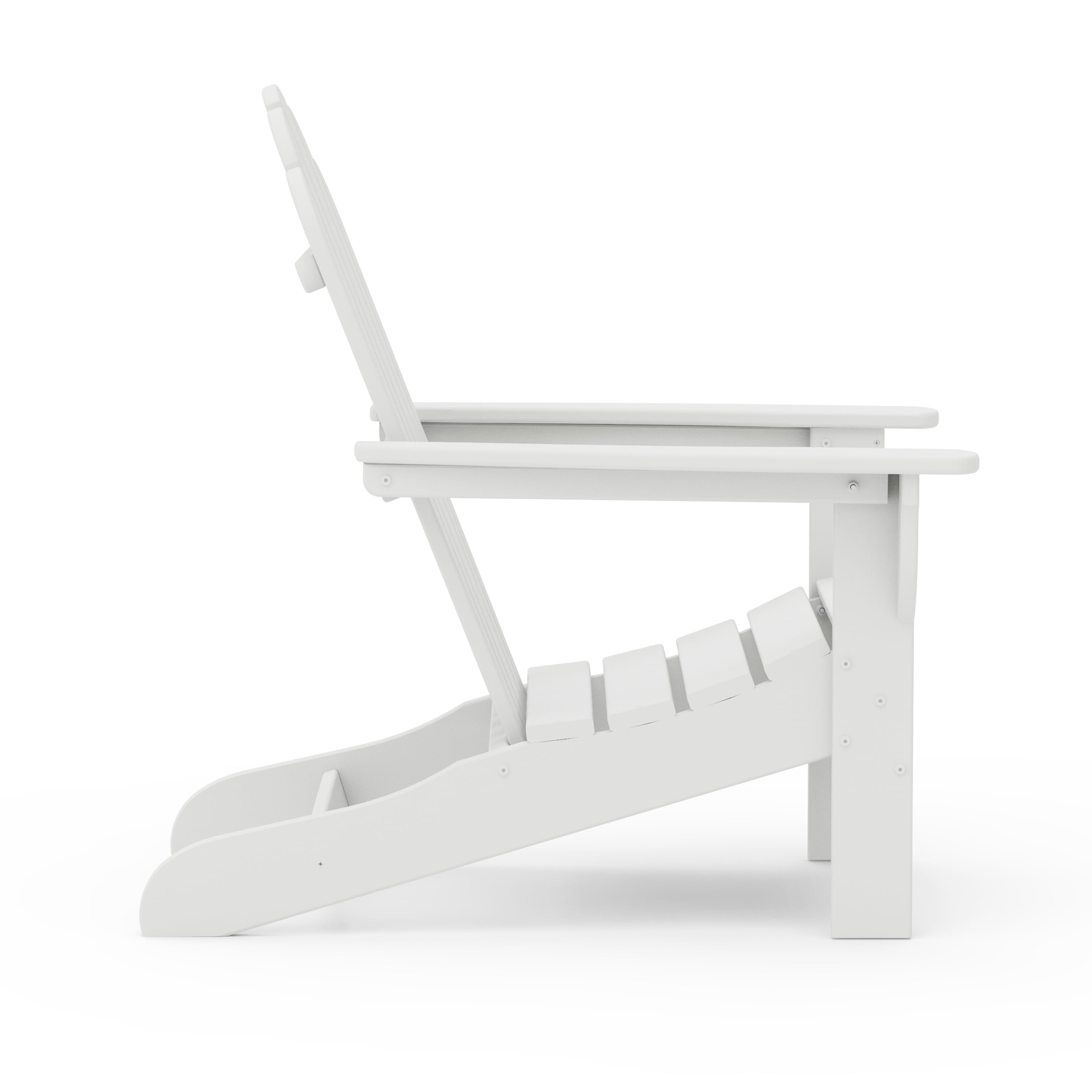 Better Homes & Gardens by POLYWOOD Southlake Outdoor Flowerback Adirondack Chair, All-Weather HDPE, Patio Seat, White