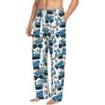 thumbnail image 6 of Logiee Blue Excavator Print Pajama Pants for Men,Men’s Pajama Bottoms,Mens PJ Pants with Pockets & Button Fly-Medium, 6 of 6