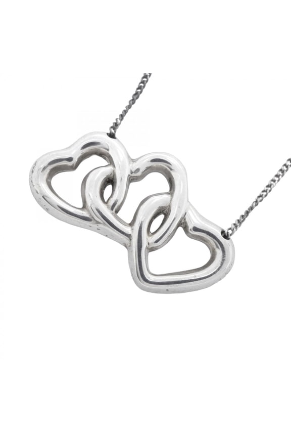 Pre-Owned Tiffany & Co. Triple Heart Necklace, Sterling Silver 925, Women's
