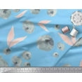thumbnail image 3 of Soimoi Viscose Chiffon Fabric Flower & Leaves Watercolor Print Fabric by the Yard 42 Inch Wide, 3 of 3