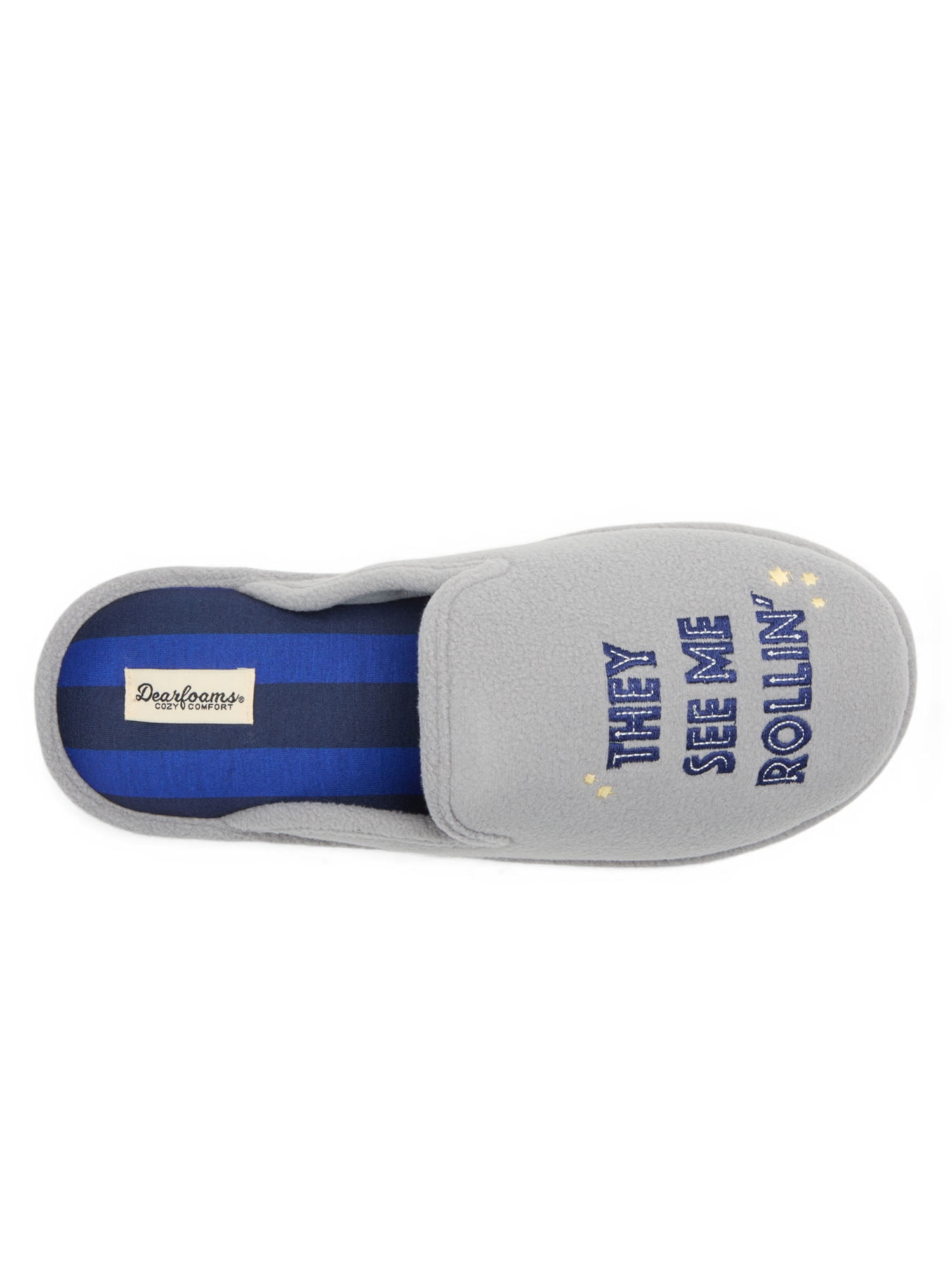 Dearfoams Cozy Comfort Men's Holiday Novelty Scuff Slip On Slippers