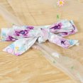 thumbnail image 6 of CAICJ98 Newborn Baby Girls Fall Clothes Summer Outfits Mommy is My Bestie Letter Print Short Sleeve Romper Floral Pants Headband Set Toddler Clothing for Girls (Purple,12-18 Months), 6 of 7