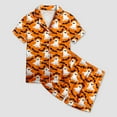thumbnail image 4 of CAUYDY Halloween Pajamas Set Girl 2 Piece Pumpkin Ghost Pjs Boo Spooks Smile Button Down Cute Shorts Pj Sets Sleepwear(Orange,4-5 Y), 4 of 5