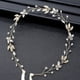 thumbnail image 2 of Diadema nupcial Brillar cristal dorado para mujer, 2 of 5