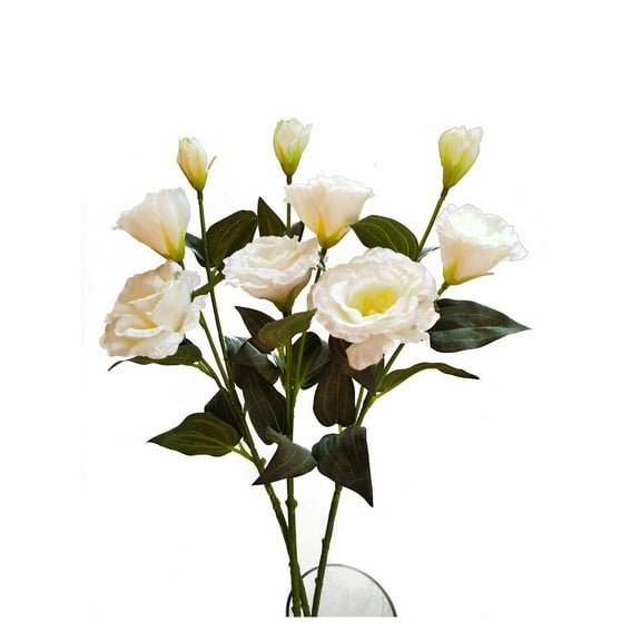 MAE 3pcs Artificial Eustoma Lisianthus Flowers Fake Eustoma Grandiflorum Flower Silk Flower Arrangement Accessories White