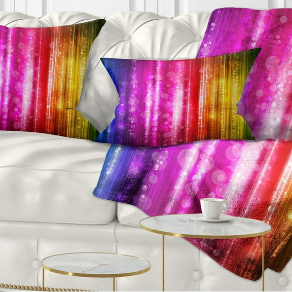 Designart Glowing Background - Abstract Throw Pillow - 12x20