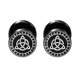 thumbnail image 3 of Pendientes de joyería para piercing, redondos, de acero inoxidable, con parte trasera plana. Estilo N, 3 of 9