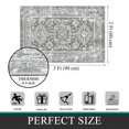 thumbnail image 6 of MeyJey Oriental Indoor Area Rug 2'x3' Non-Slip Machine Washable Vintage Distressed Floor Carpet for Living Room Bedroom Dining Kitchen Hallway, Gray, 6 of 10