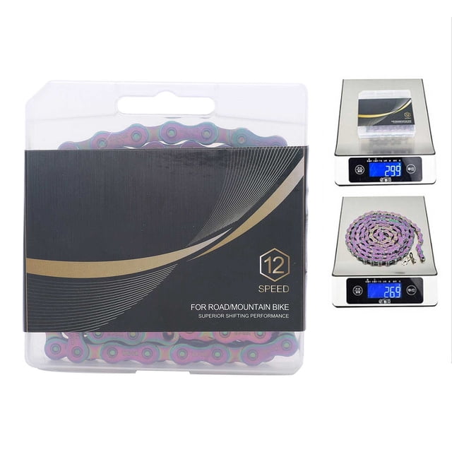 Bike Chain, 12 Speed Bike Chain 128 Inch 126 Links Lightweight Bike Chain for Mountain Road Bike